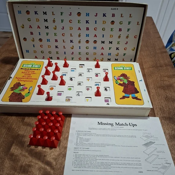 Vintage Sesame Street Missing Match Ups Game By Milton Bradley Company - Picture 2 of 12